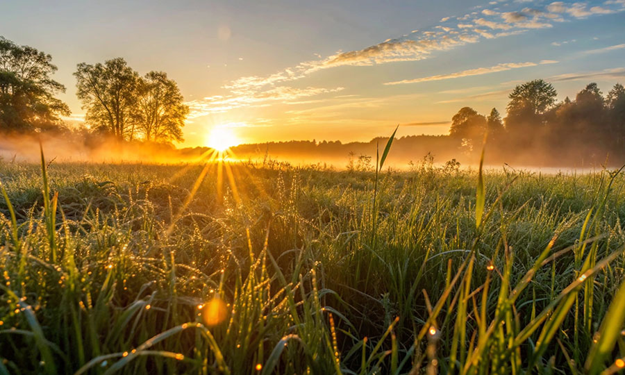 Sonnenuntergang in der Region Sömmerda.